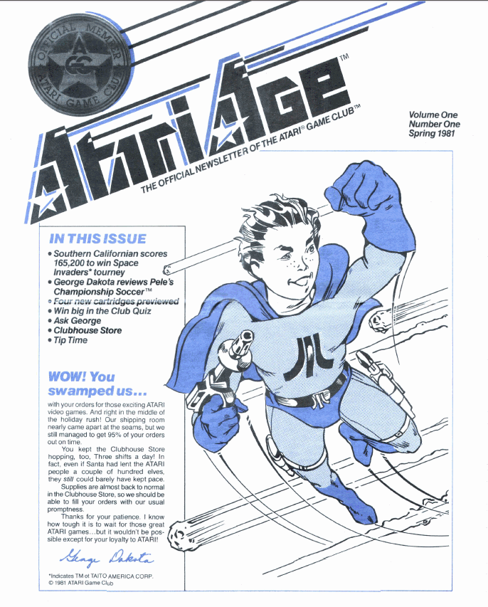 Atari Age Newsletter 1